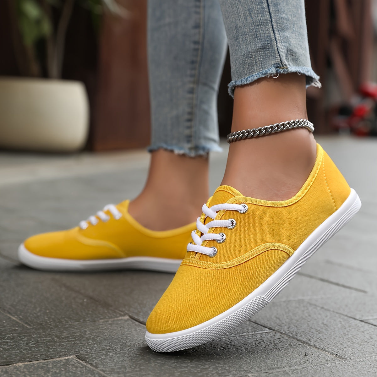 Women's Sneakers – Breathable Mesh Lightweight for Everyday Wear – 9-Color Selection – White option – view 9