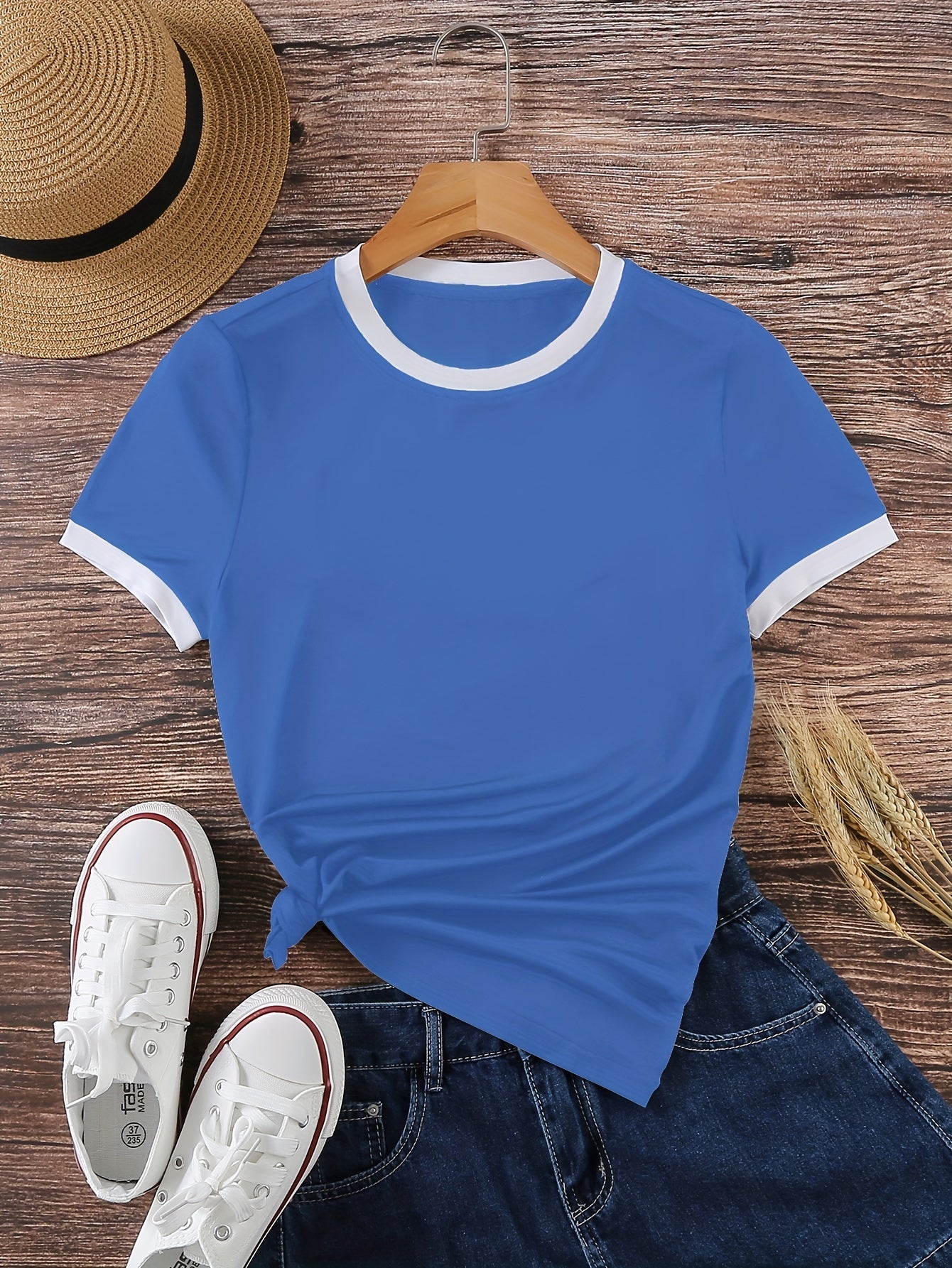 Women's Solid Color T-Shirt - Regular Fit – Sizes S–XL detail view