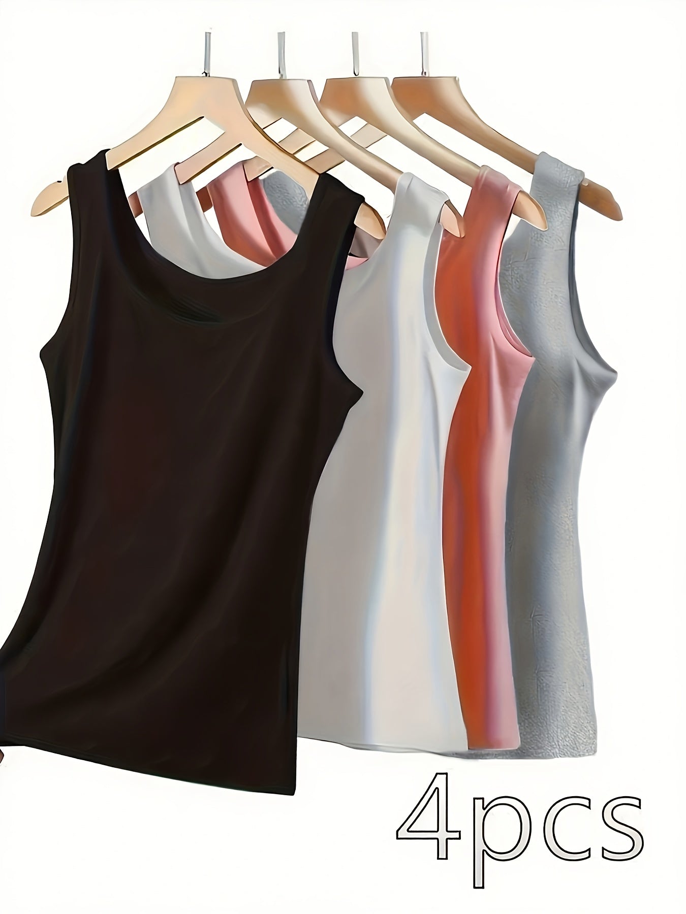 Women's Textured Tank Top - 4-Pack Classic Neck – view 10