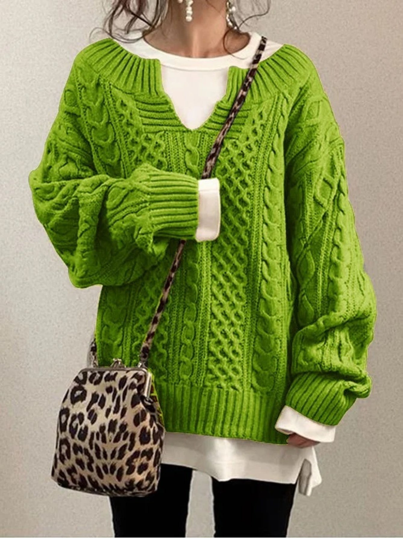 Women's Top - Solid Color – Green detail view