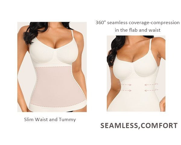 Women's Tummy Control Shapewear Camisole - Solid Color Body Smoothing detail view