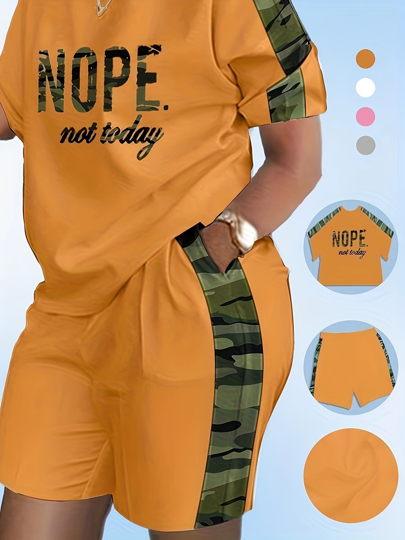 Women's Two-Piece Outfit Set - Graphic Print – Sizes 0XL–5XL – view 10