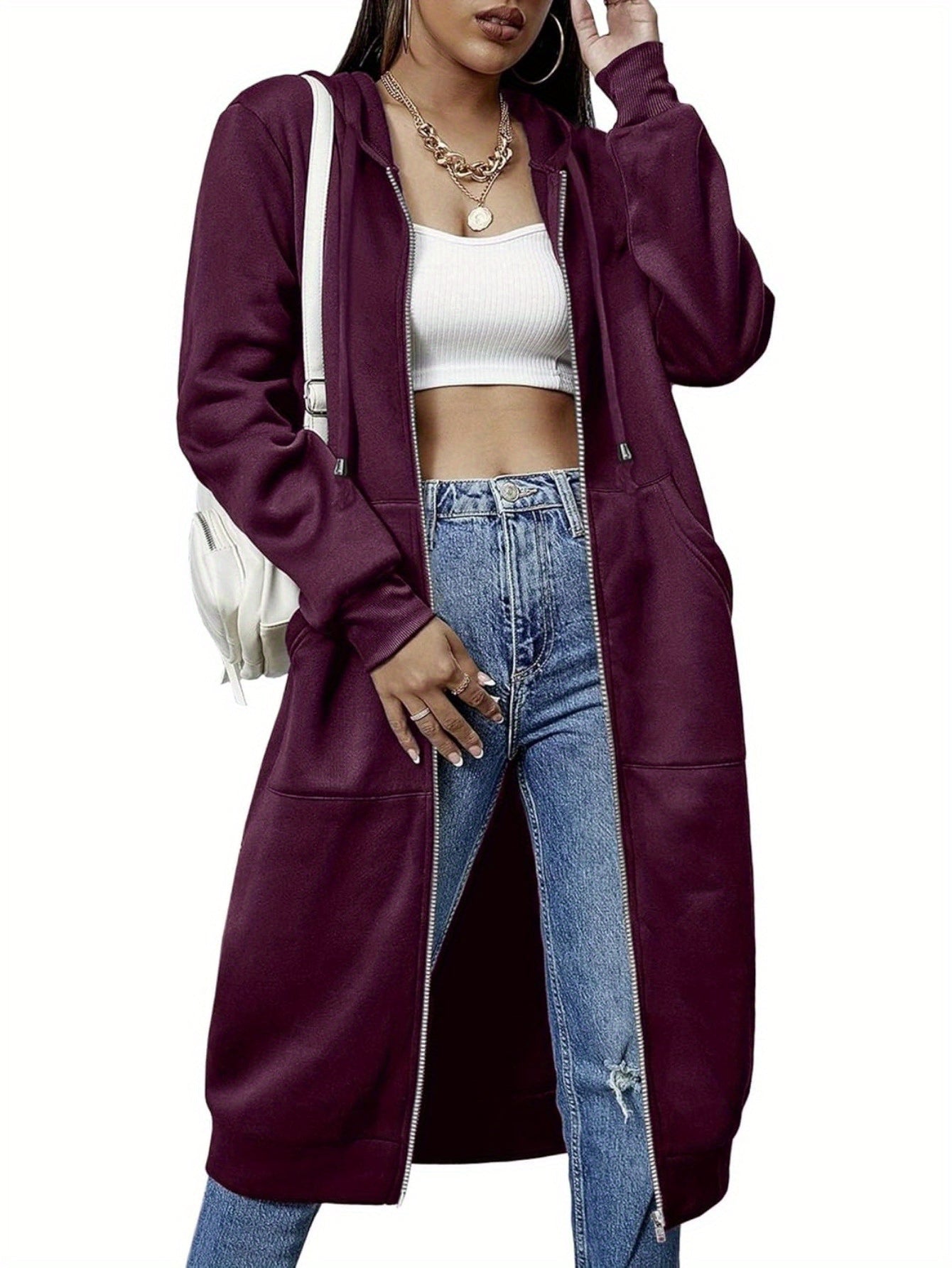Women's Versatile Fleece Zip-Up Hoodie – view 9
