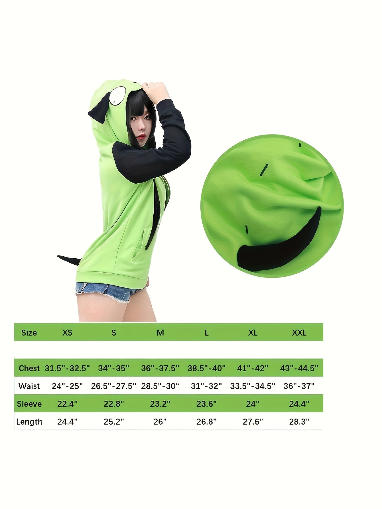 Women's Versatile Pullover Hoodie – Grass Green – view 14