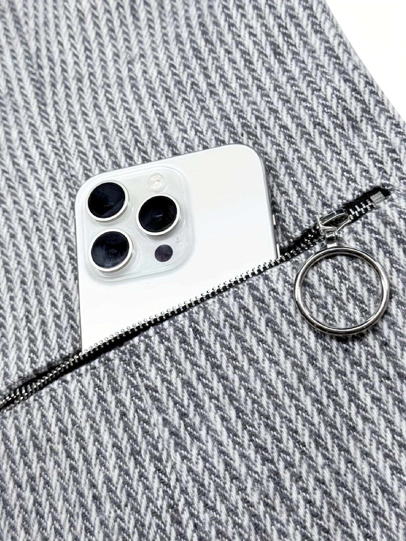 Women's Versatile Striped Zip-Up Coat detail view