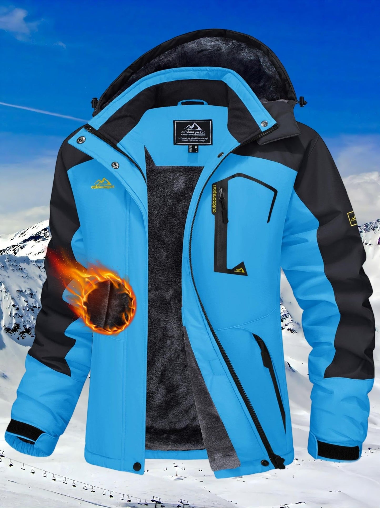 Women's Windproof Fleece Pullover Coat detail view
