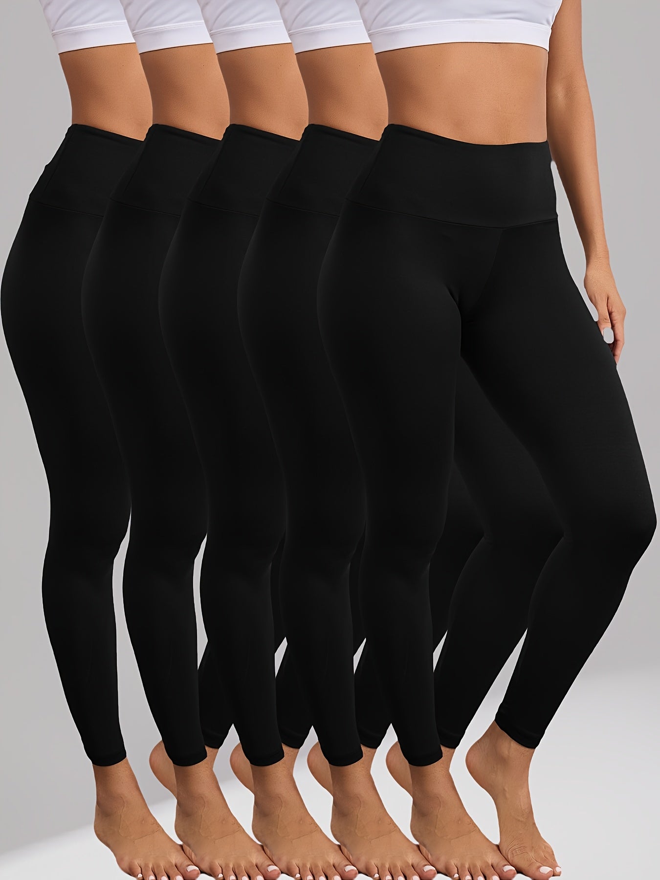 Women's Workout Leggings - High-Waist Tummy Control detail view