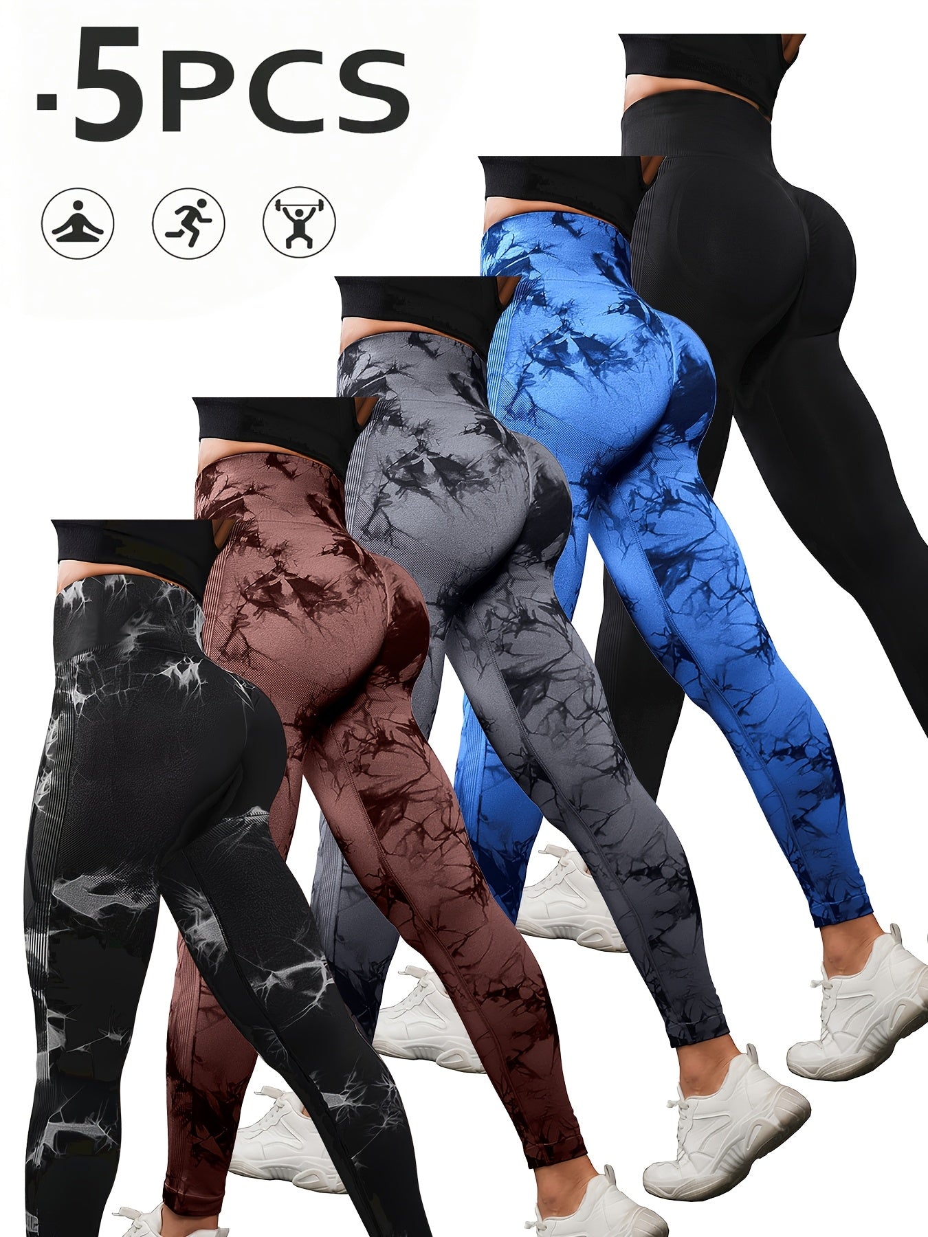 Women's Workout Leggings - Multicolor 3 Clean Finish detail view