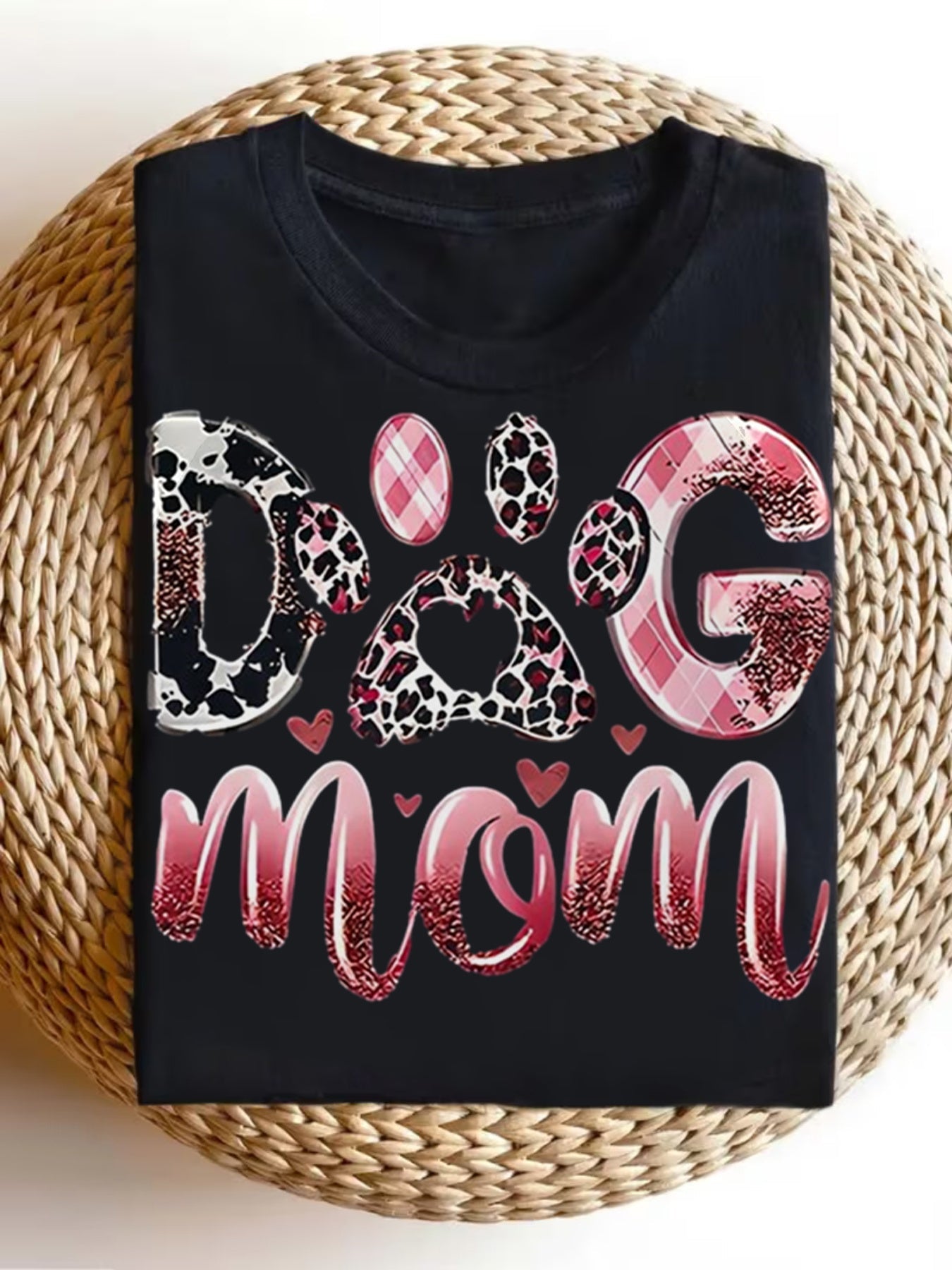 Women's Dog Mom graphic round-neck short-sleeve T-shirt – view 14