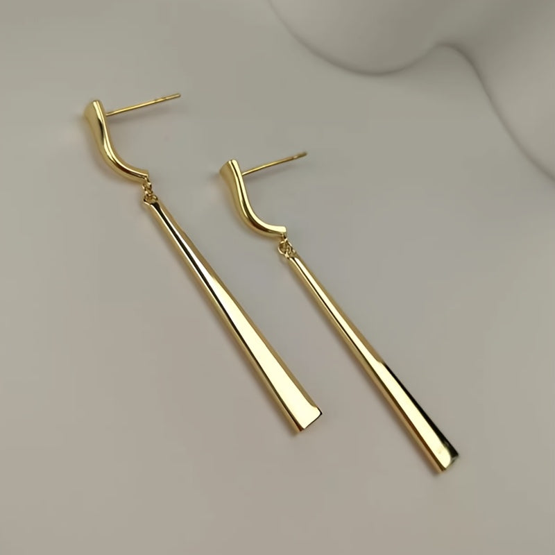 [Sterling Silver Earrings] 925 Sterling Silver OL Style Earrings - Women's Simple S925 Earrings