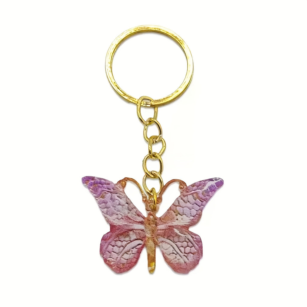 Butterfly Keychain Bulk Set 36pcs – Gradient Color Butterfly Charms with Ring Clasp, Elegant Key Ring Accessories for Parties, Weddings & Birthdays, Decorative Gift Favors