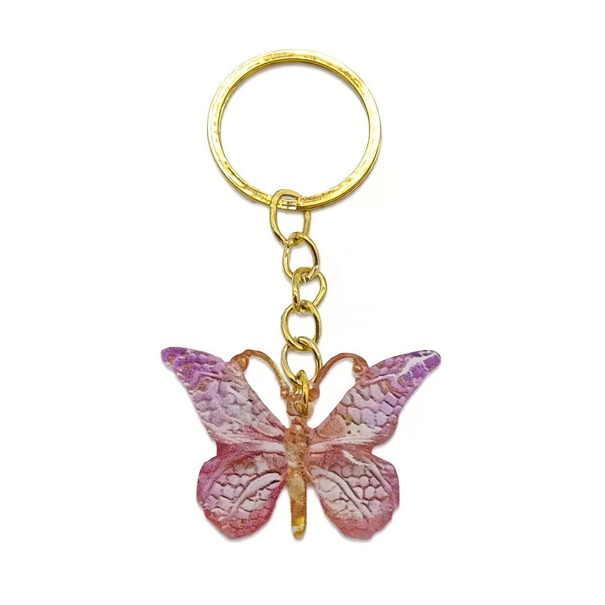 36pcs Set Butterfly Keychain for - Gradient Color Butterfly Charms with Round Ring Clasp, Elegant Layering Key Ring Accessory, Bulk Pack for Parties Weddings Birthdays (Decorative Gift Set)