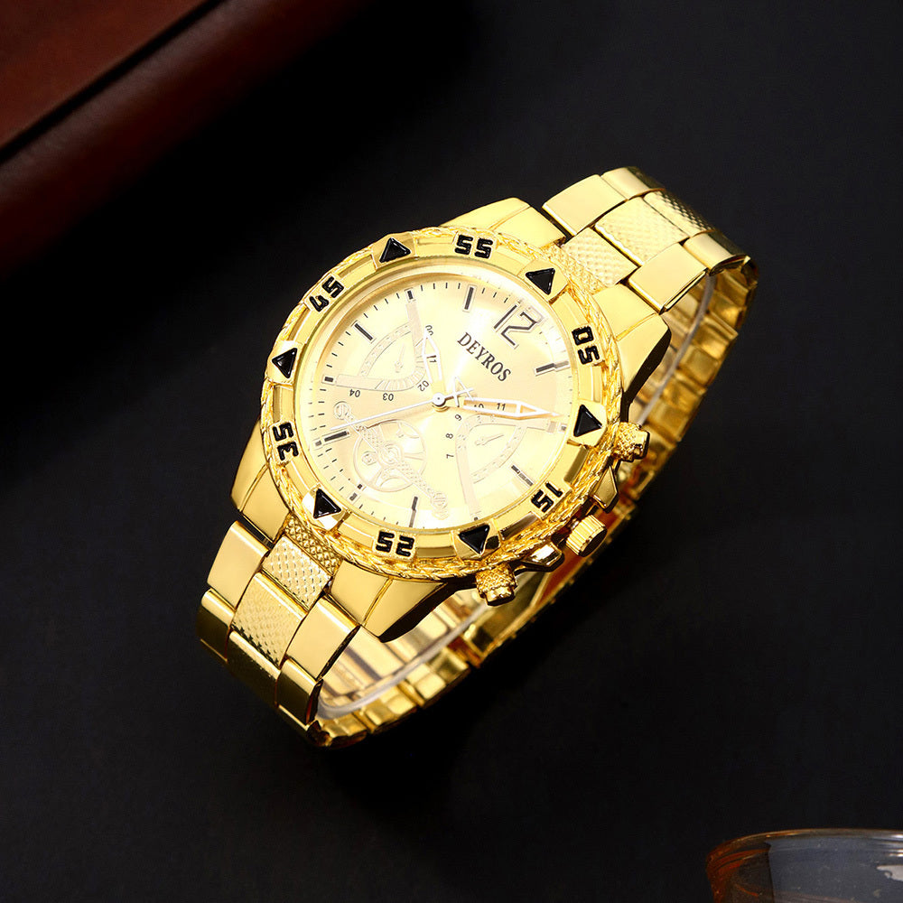 Set of 6 Men'S Watches, Stylish Classic Luxury Quartz Analog Timepieces in Stainless Steel, Perfect Gift Option for Men'S Wrist Watch, Reloj Para Hombre
