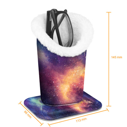 Eyeglasses Holder Stand Plush Lined Anti-Scratch Glasses Storage Organizer for Desk Nightstand Office Bedroom 34 Patterns Gift