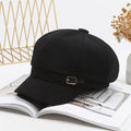Chic And Adaptable Solid Color Newsboy Cap for Women, a Stylish Artist Hat Suitable for Any Season, Featuring a Short Brim, Perfect As a Gift