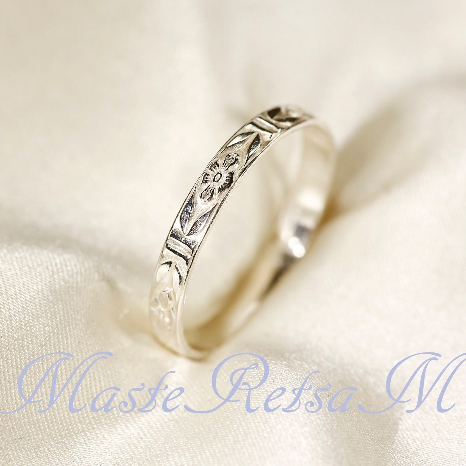 2124 MASTERETSAM 925 Sterling Silver Pattern Ring, Ring for Women, Ring for Men, Handmade Ring