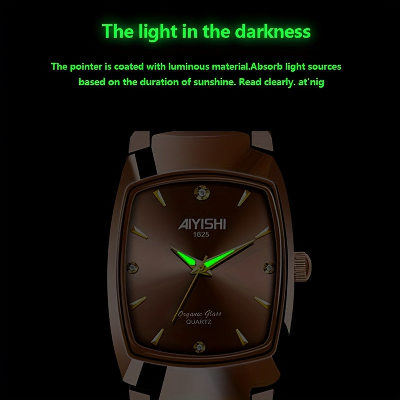 AIYSIHI Women'S Elegant And Gorgeous Glow-In-The-Dark Watch with Rhinestones And High Aesthetic Quartz Watch, a Gift for Female Friends