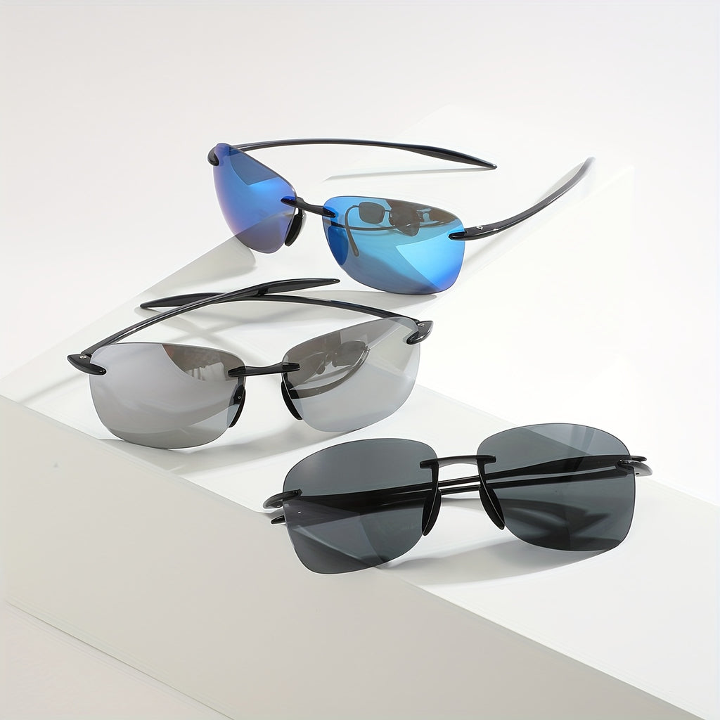 3/6 Pairs Of Men's Polarized Glasses, Ultra Light PC Frame, UV Resistant, Wear-resistant, Anti Glare High-definition Lenses, Suitable for Activities And Driving, A Great Gift for