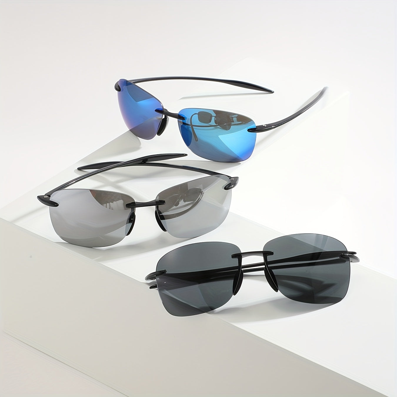3/6 Pairs Of Men's Polarized Glasses, Ultra Light PC Frame, UV Resistant, Wear-resistant, Anti Glare High-definition Lenses, Suitable for Activities And Driving, A Great Gift for
