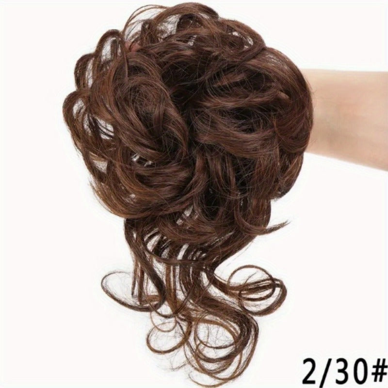 Legant Women's Synthetic Curly Hair Donut Hair Accessory, Costume Wig Bun, Must-Have for Chignon, Ideal for Daily Wear & Cocktail Party Looks, Easy-to-Style Wig
