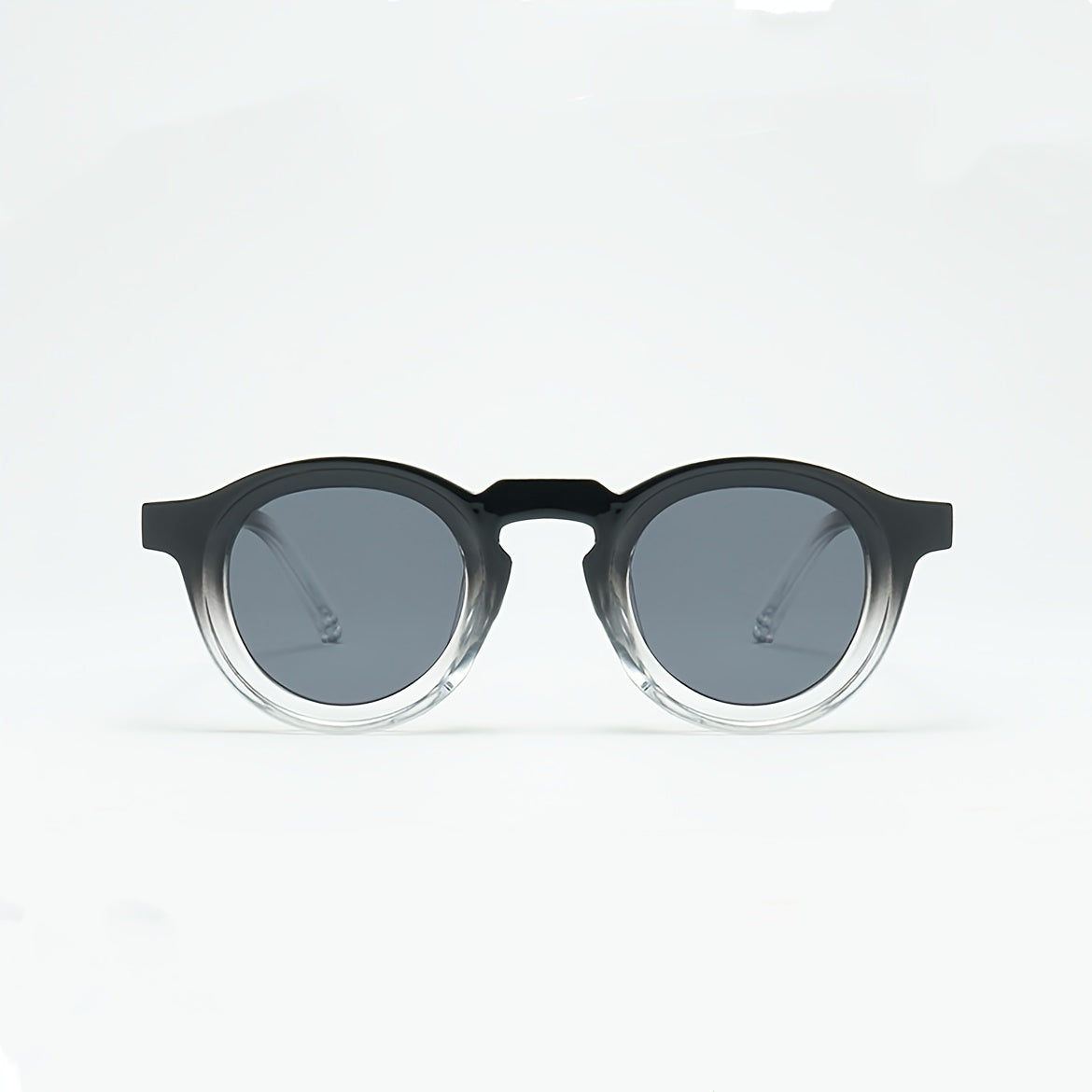 Round Sunglasses Gradient Lens Retro Oversized – UV400 Vintage Eyewear for Men & Women, Minimalist Fashion Shades for Beach Travel Daily Wear, Includes Case & Cleaning Cloth, 4 Colors