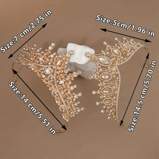 2pcs Baroque Luxury  Alloy Bridal High-End Party Wedding Banquet Ladies' Luxury Accessory Set