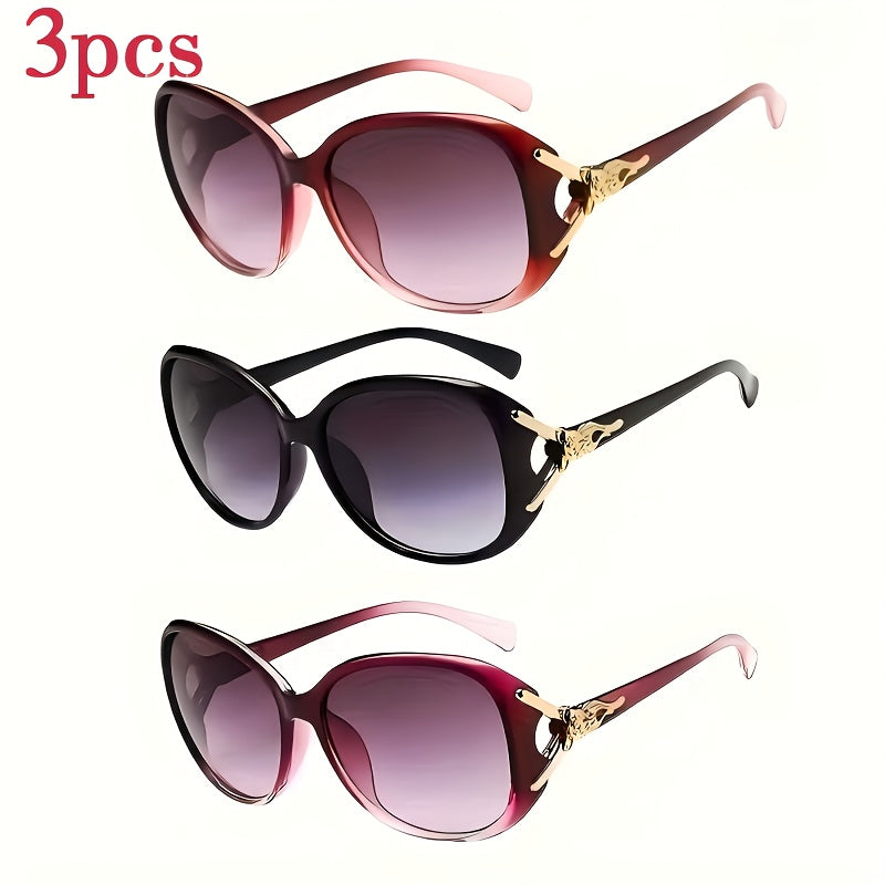 Oversized Sunglasses for Women 3-Pack or 6-Pack Fashion Anti-Glare UV Protection Summer Eyewear Bulk Set Stylish Ladies Shades for Beach Vacation Daily Wear