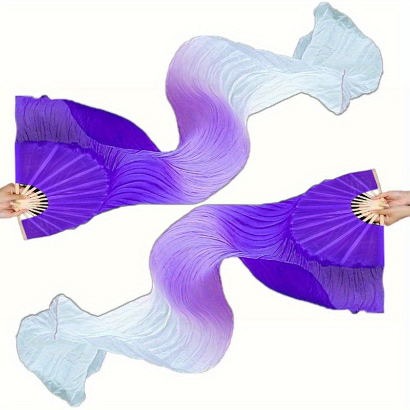 Set of 2 Folding Fans Available in 4 Colors, Ideal for Dance Events, Raves, Festivals, And Performances