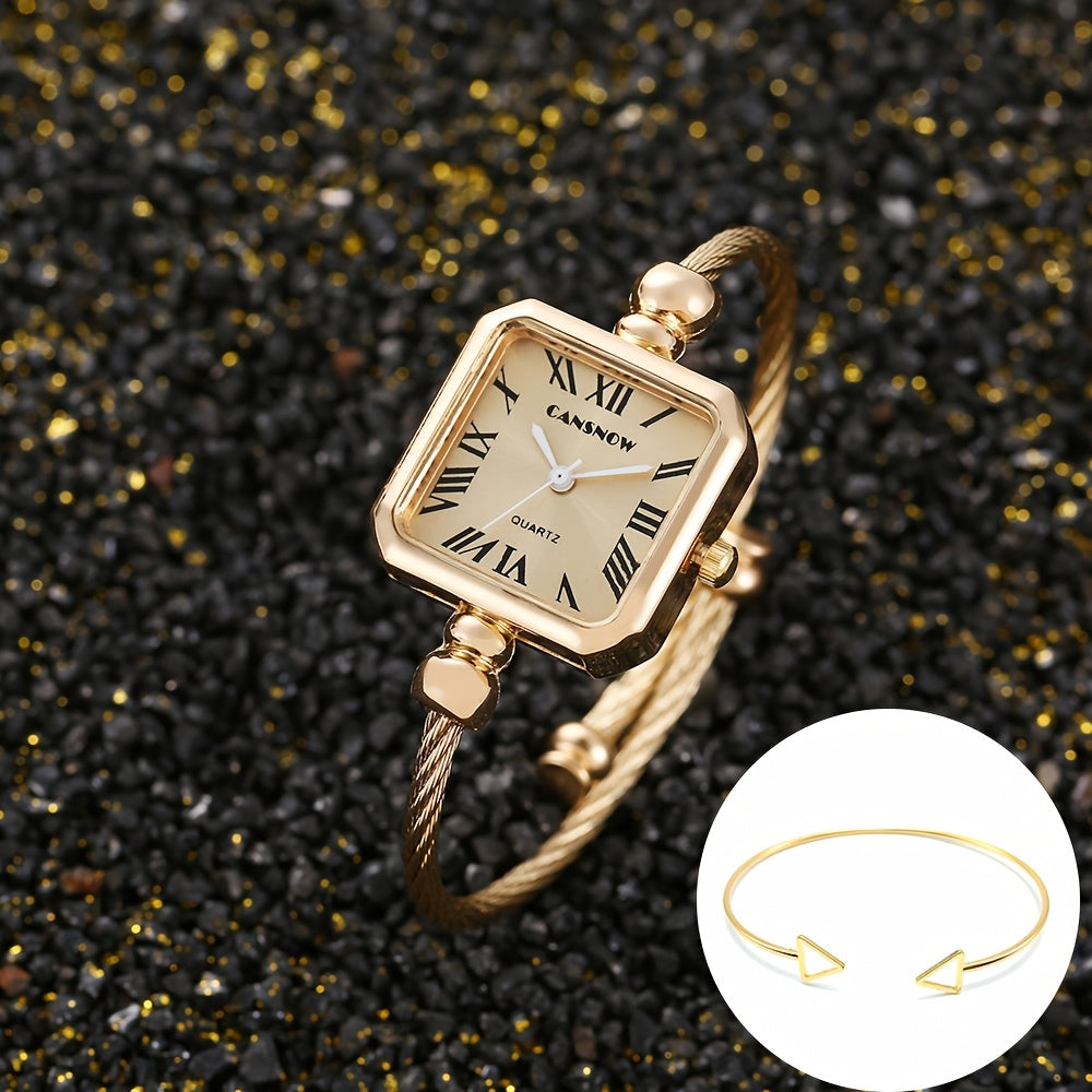 Stylish Women'S Wristwatch with a Sleek Strap And Quartz Movement