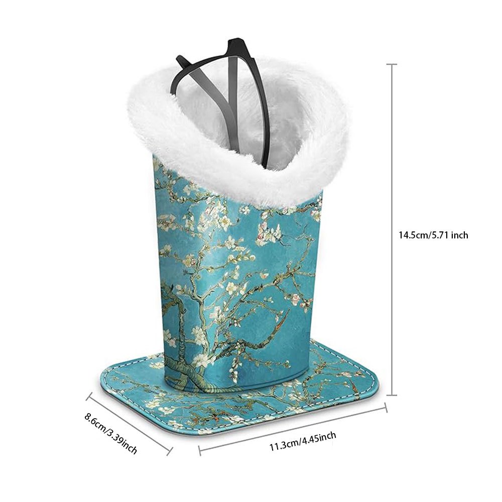 Eyeglasses Holder Stand Plush Lined Anti-Scratch Glasses Storage Organizer for Desk Nightstand Office Bedroom 34 Patterns Gift