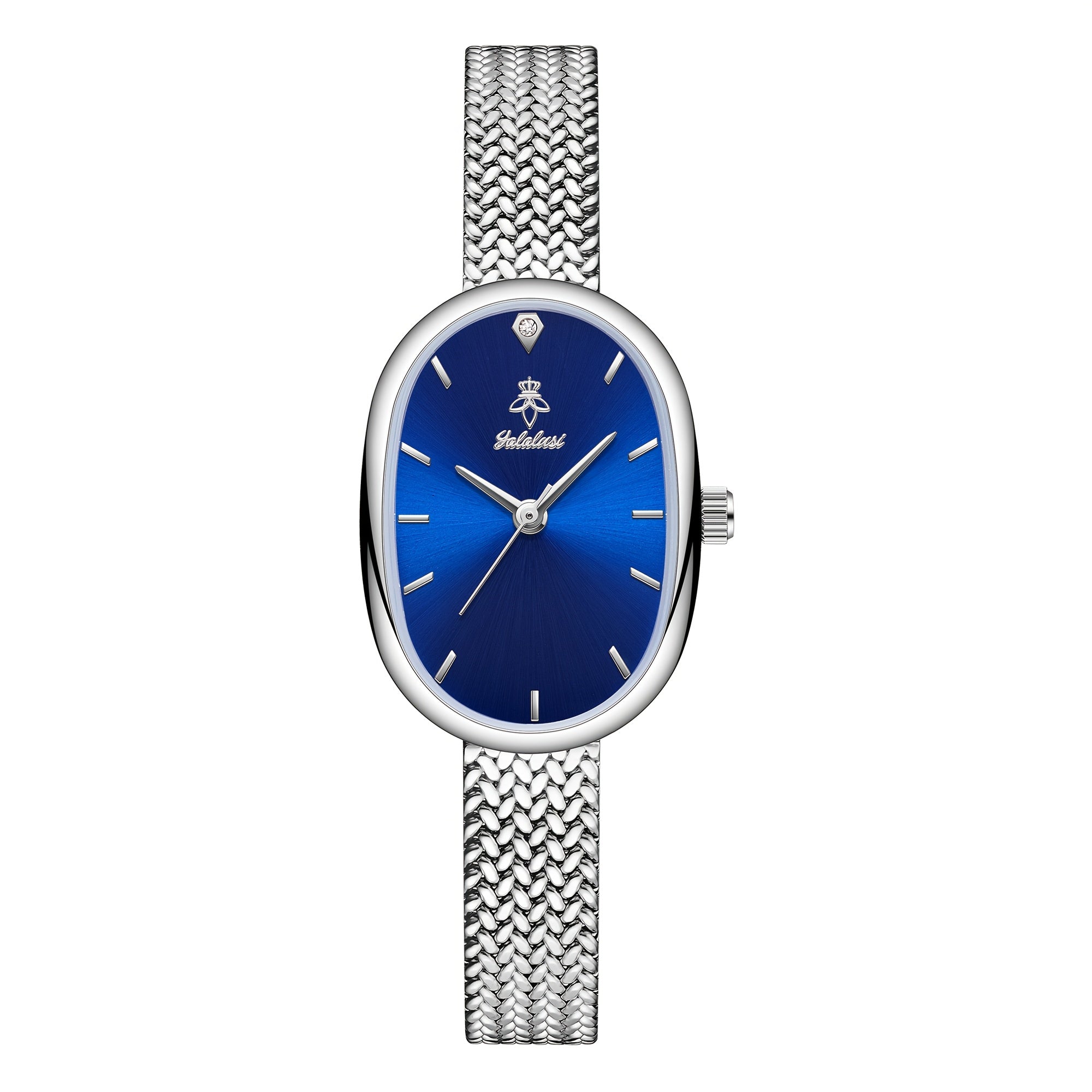 YaLaLuSi Elegant Women'S Quartz Watch Classic Oval Dial Leaf Pattern Bracelet Strap Comes With A Beautiful Gift Box Stylish Women'S Essential Accessories Valentine'S Day Gift Ideas