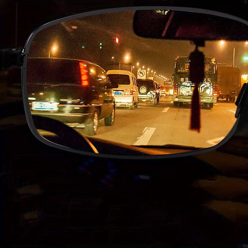 Night Vision Wrap-Around Sunglasses for Driving – Day & Night Outdoor Sports Eyewear for Cycling, Fishing & Hiking, Unisex Full-Frame Shades Available in 1 or 2 Pack
