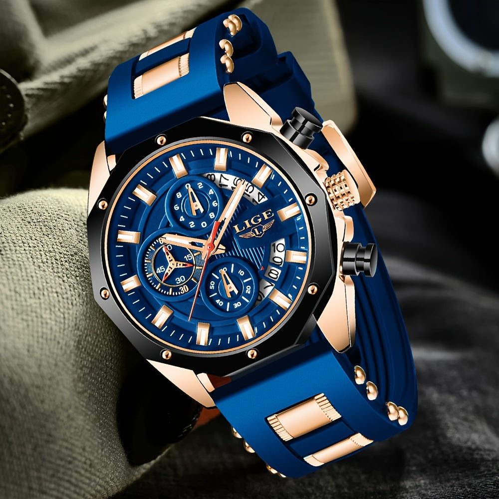 2026 New Fashion Men's Watch. Chronograph Calendar Luminous Quartzwatch. Outdoor Casual Sports Watches. Suitable for Giving to Students or Men.