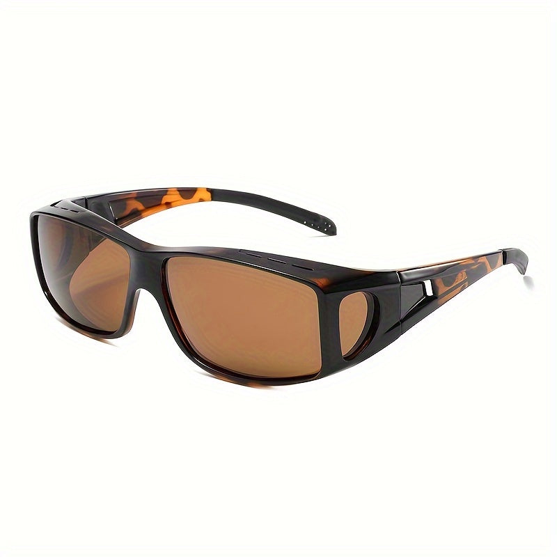 Rectangular Fashion Sunglasses Unisex Fit-Over Prescription Glasses Multi-Color Mirrored Gradient Lenses for Men and Women Stylish Everyday Eyewear
