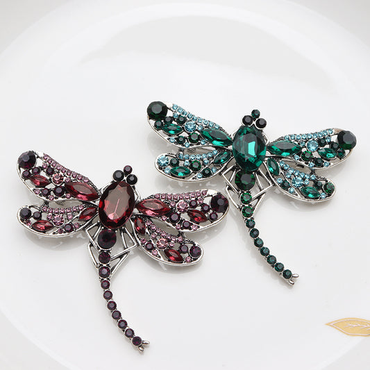 6pcs set of dragonfly brooch, elegant and colorful brooch, insect themed brooch, high-quality temperament brooch, showcasing luxury, clothing accessory brooch, suitable for daily wear, attending banquets, giving gifts