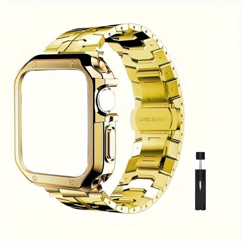 Women's Business Stainless Steel Band Watch Strap - Butterfly Clasp, Durable Metal Design | Elegant Business Style | Sturdy Folding Closure
