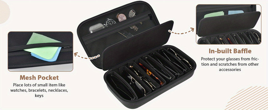 Travel Sunglasses Organizer Case for Quay Polarized Sunglasses Men Women, Trendy Sunglasse Storage Holder (Bag solely)