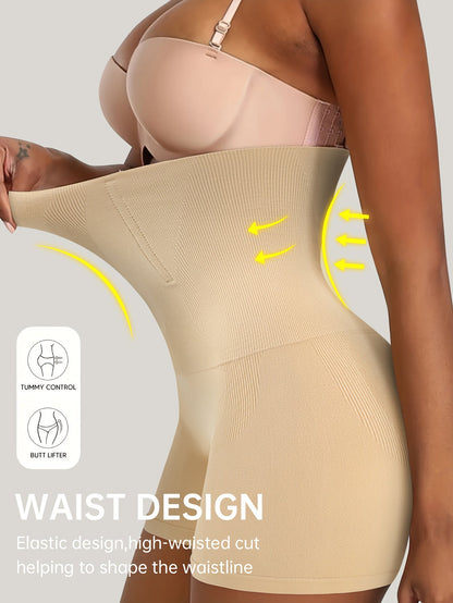 1-Pack Women's High-Waist Shapewear Briefs - Firm Tummy-Control Smoothing – White detail view