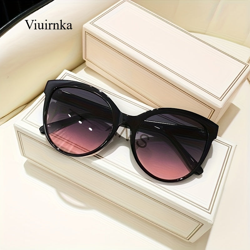 Oversized Cat Eye Sunglasses for Women Men Y2K Fashion Luxury Shades UV Protection Lightweight Beach Vacation Travel Eyewear Leopard Floral Multi-Color