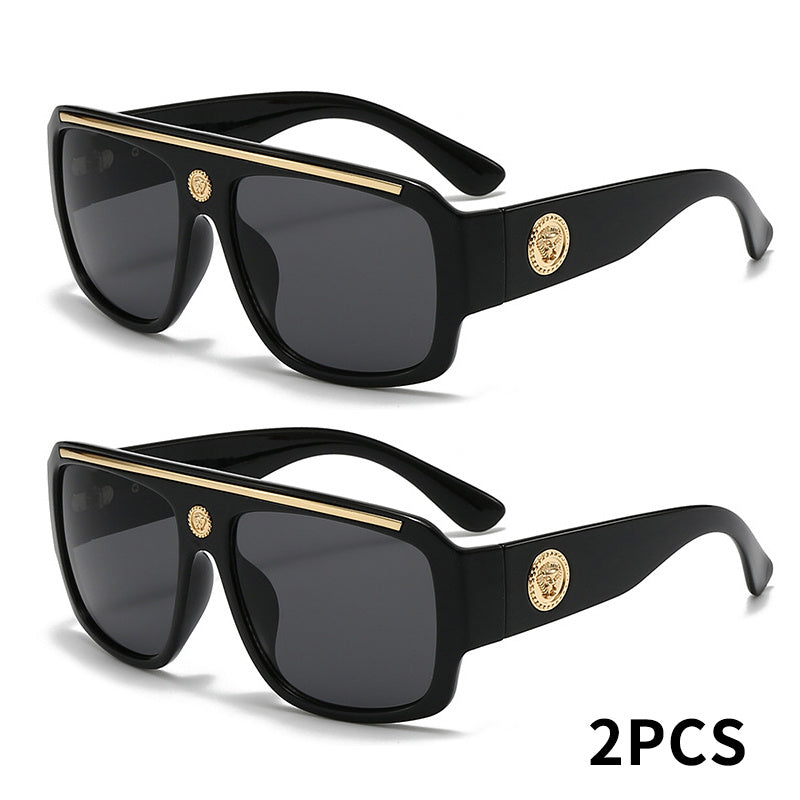 Cyberpunk Square Fashion Glasses for Men – Metal Frame Street Style Lightweight Eyewear, Trendy Unisex Shades in Multiple Colors, Luxury Polished Daily Wear Sunglasses & Gift Idea