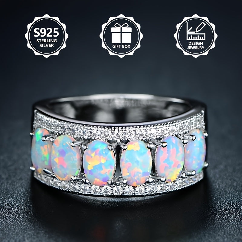 [Floral Ring Design] 925 Sterling Silver Women's Ring - Elegant Floral Design, Sparkling Accents, Perfect for Parties, Gifts, And Daily Wear. Daily Wear Ring - Floral Ring Design