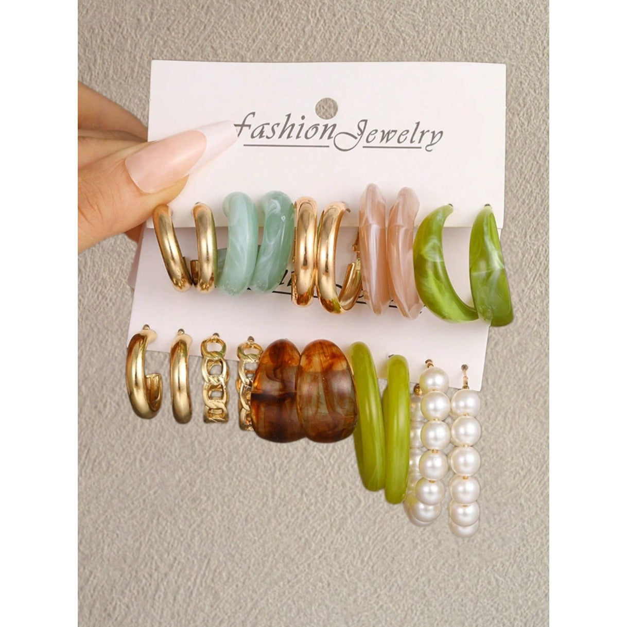 Random 20/30pcs Colorful Multi-style Geometric Earring Sets, Versatile Fashion Accessories for Women Daily Commute, Dates And Parties