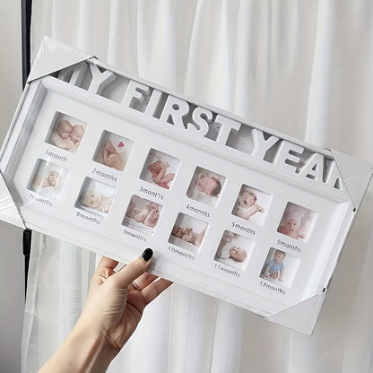 12-Month Baby Milestone Photo Frame - First-Year Photo Display – main product image