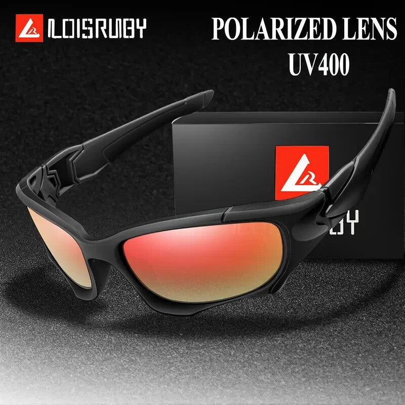 Polarized Sports Sunglasses UV400 - Lightweight PC Wrap Frame for Men Women, Anti-Glare Cycling Running Hiking Driving Sunglasses, Durable Outdoor Athletic Eyewear in Multiple Colors