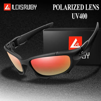 Polarized Sports Sunglasses UV400 - Lightweight PC Wrap Frame for Men Women, Anti-Glare Cycling Running Hiking Driving Sunglasses, Durable Outdoor Athletic Eyewear in Multiple Colors