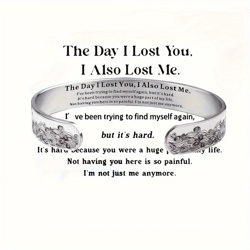 On The Day I Lost You, I Lost a Part of Myself Too. This Adjustable C-Shaped Open Bracelet Serves As a Commemorative Piece, Perfect for Anniversaries And a Thoughtful Gift for Animal Lovers