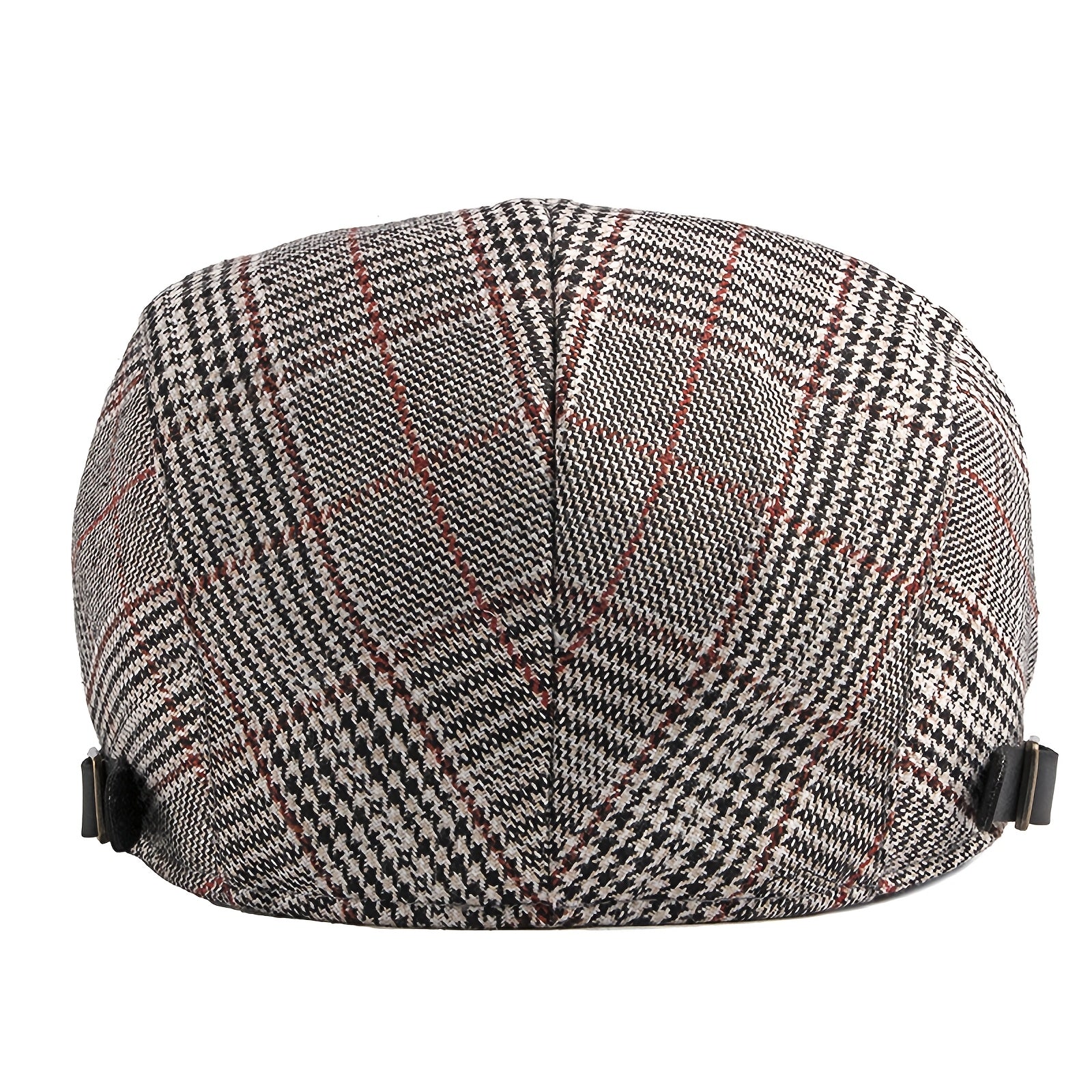 Men's Cotton Plaid Gatsby Cap, Solid Color Newsboy Cabbie Golf Beret Hat, Lightweight Flat Driving Cap, FLONGO Suitable for teens, Suitable for Men and Women