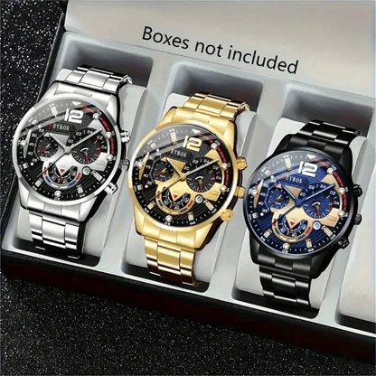 Men's Watch Set 10pcs Casual Analog Quartz Watches Alloy Faux Leather Multiple Colors Date Display Ideal Gift for Men Christmas Valentine Father's Day Reloj