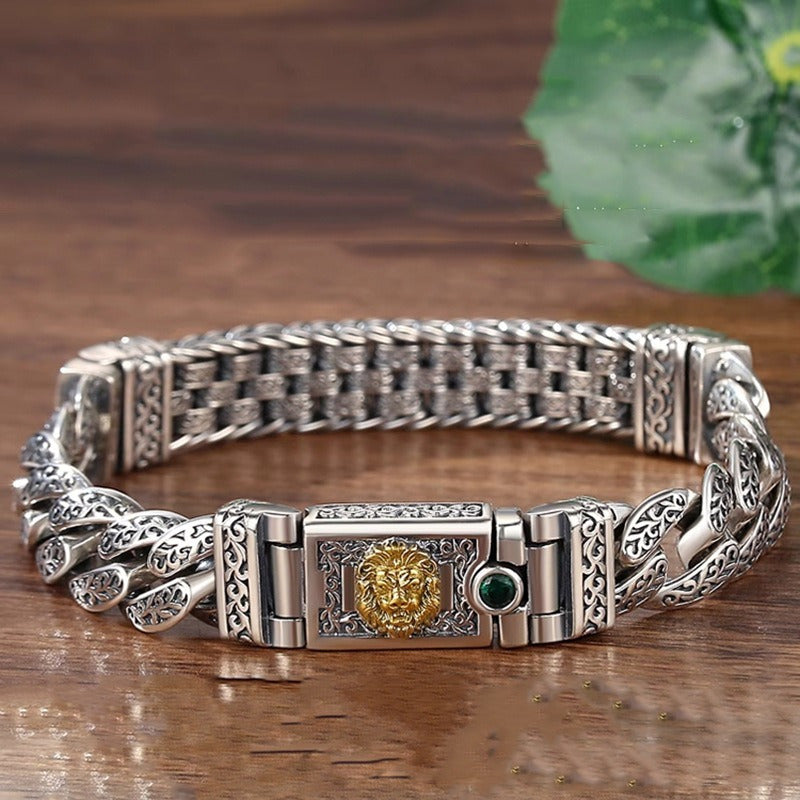 1pc S925 Silvery Men'S Bracelet, Fashion Bracelet, Silvery Bracelet, Men'S Birthday Gift Jewelry, Father'S Day Gift, Boyfriend Gift, Birthday Gift, Perfect Gift for Boys, Perfect for Daily Wear