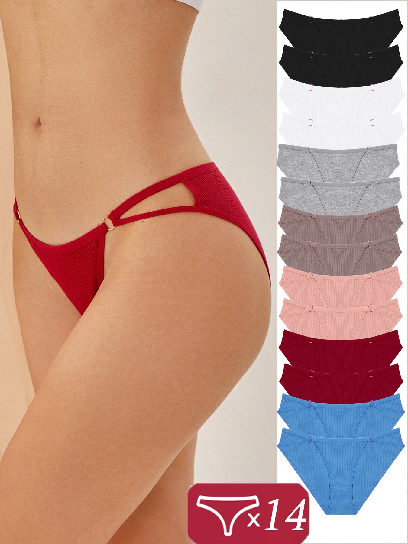 14-Pack Women's Bikini Briefs - Soft Seamless Everyday Comfort – view 2